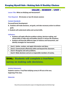 Keeping Myself Safe : Making Safe &amp; Healthy Choices GRADE SESSION UNIT