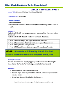 What Work Do Adults Do At Your School? GRADE SESSION UNIT