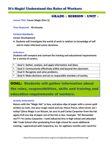 It’s Magic! Understand the Roles of Workers GRADE SESSION UNIT