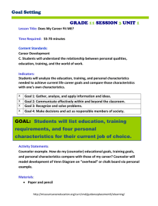 Goal Setting GRADE SESSION UNIT