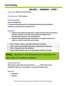 Goal Setting GRADE SESSION UNIT