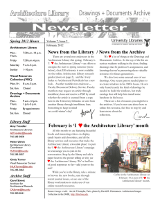News from the Library  / News from the Archive