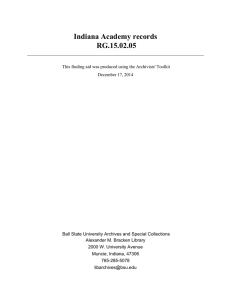 Indiana Academy records RG.15.02.05