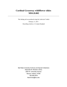 Cardinal Greenway wildlflower slides MSS.D.002