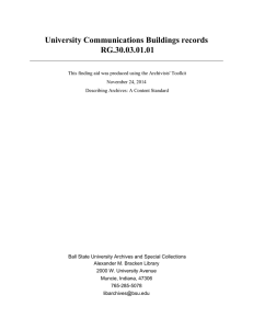 University Communications Buildings records RG.30.03.01.01