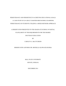 PERSEVERANCE AND PERSISTENCE IN ACHIEVING EDUCATIONAL GOALS: