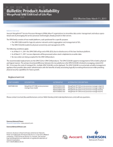 Bulletin: Product Availability MergePoint SPM 5300 End-of-Life Plan EOL	Effective	Date:	March	11,	2011