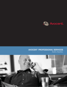 AVOCENT  PROFESSIONAL SERVICES Anytime. Anywhere.