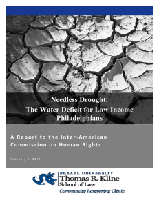 Needless Drought: The Water Deficit for Low Income Philadelphians