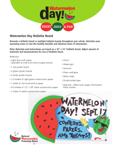 ! Watermelon Watermelon Day Bulletin Board SWEET JUICY &amp; FUN!