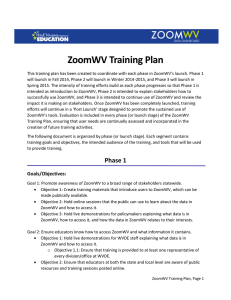 ZoomWV Training Plan