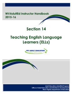 Section 14 Teaching English Language Learners (ELLs)