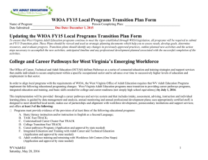 WIOA FY15 Local Programs Transition Plan Form
