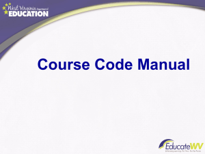Course Code Manual
