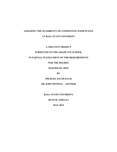 ASSESSING THE FEASIBILITY OF COMPOSTING FOOD WASTE AT BALL STATE UNIVERSITY