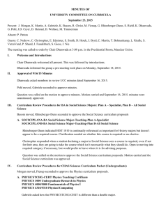 MINUTES OF UNIVERSITY COMMITTEE ON CURRICULA September 23, 2015
