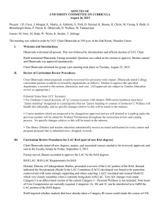 MINUTES OF UNIVERSITY COMMITTEE ON CURRICULA August 26, 2015