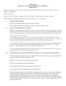 MINUTES OF GRADUATE COLLEGE COMMITTEE ON CURRICULA August 26, 2015