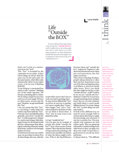 Life “Outside the BOX” 77