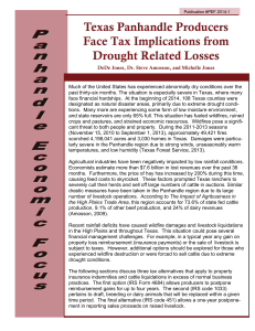 Texas Panhandle Producers Face Tax Implications from Drought Related Losses