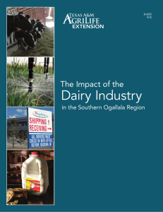 Dairy Industry The Impact of the in the Southern Ogallala Region B-6252