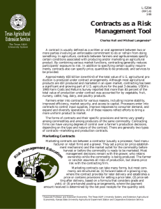 Contracts as a Risk Management Tool L-5294
