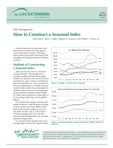 How to Construct a Seasonal Index Risk Management