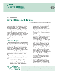 Buying Hedge with Futures Risk Management