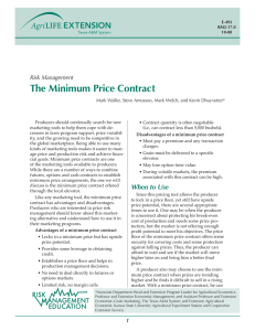 The Minimum Price Contract Risk Management