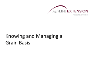 Knowing and Managing a Grain Basis