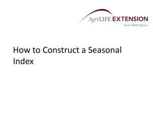 How to Construct a Seasonal Index