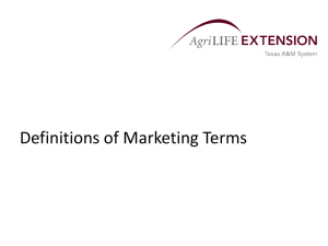 Definitions of Marketing Terms