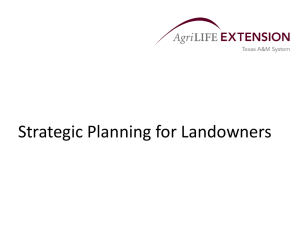 Strategic Planning for Landowners