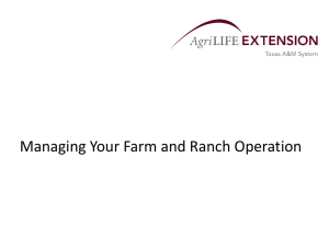 Managing Your Farm and Ranch Operation