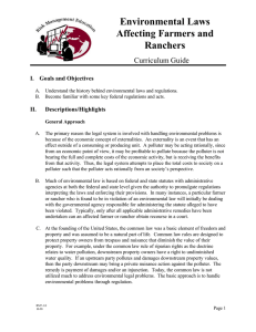 Environmental Laws Affecting Farmers and Ranchers