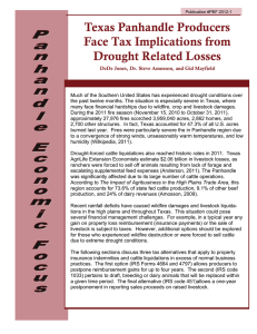 Texas Panhandle Producers Face Tax Implications from Drought Related Losses