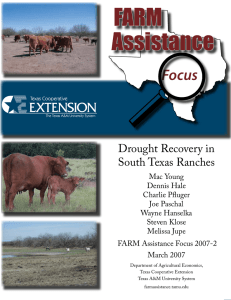 Assistance FARM Focus Drought Recovery in