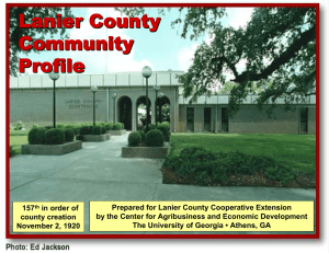 Lanier County Community Profile