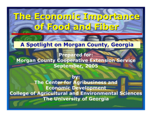 The Economic Importance of Food and Fiber