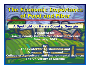 The Economic Importance of Food and Fiber