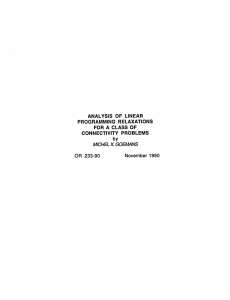 ANALYSIS  OF  LINEAR PROGRAMMING  RELAXATIONS CONNECTIVITY  PROBLEMS