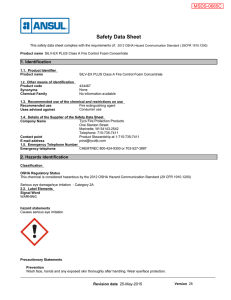 Safety Data Sheet MSDS-0665C 1. Identification