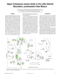 Upper Cretaceous marine strata in the Little Hatchet