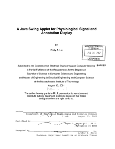A Swing  Applet for Physiological Signal  and Java Annotation Display