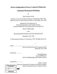 Device  Independent Process  Control of Dielectric