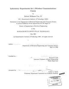 Laboratory Experiments  for  a  Wireless  Communications Course IV