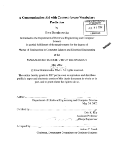 A  Communication  Aid  with  Context-Aware ... Prediction Ewa Dominowska byiin