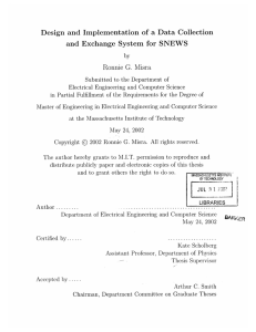 Design  and  Implementation  of  a ... and  Exchange  System  for  SNEWS G.