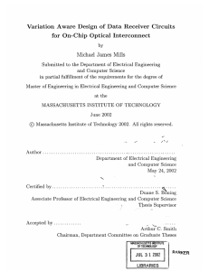 Variation  Aware  Design  of  Data ... for  On-Chip  Optical  Interconnect