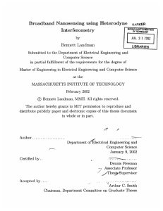 Broadband Nanosensing  using  Heterodyne Interferometry Bennett  Landman